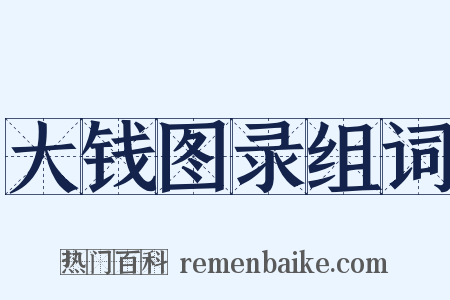 大钱图录组词是什么意思的图片